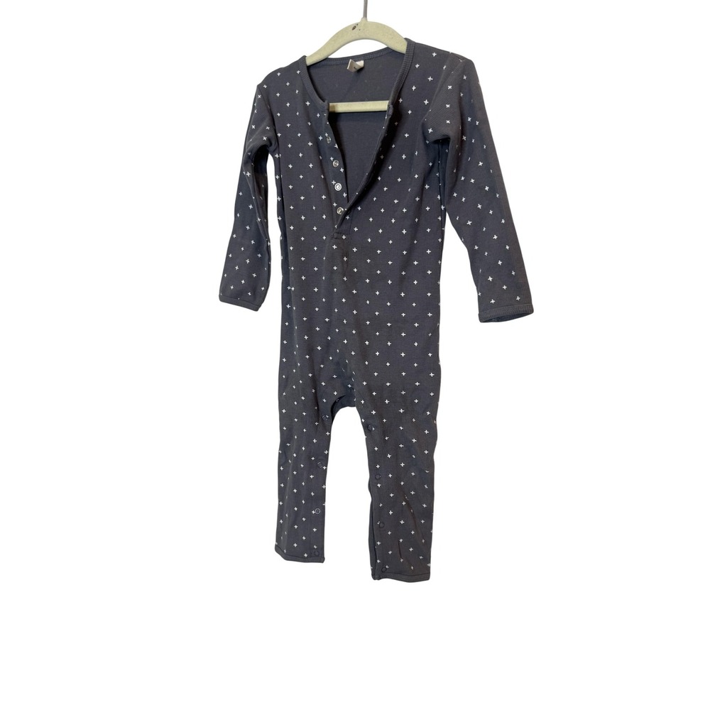 Quincy Mae Coverall Baby Girls 18-24 Months Gray Geometric Knit One Piece